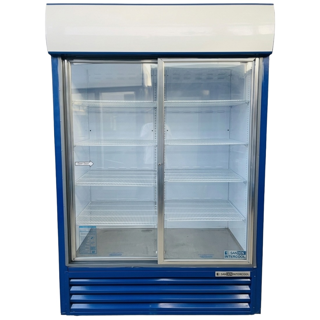 Sanden Intercool Double Sliding Glass Door Display Chiller (Used)