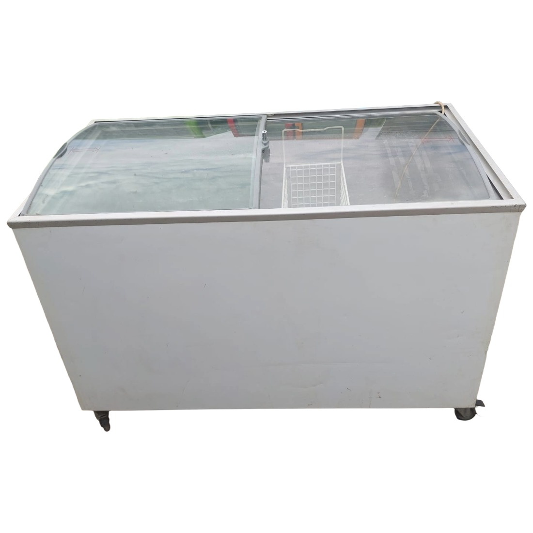 Sliding Glass Top Ice Cream Display Freezer